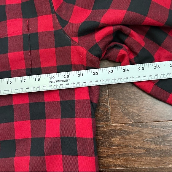 L.L. Bean Buffalo Plaid Fleece Lined Button Down Shirt/Jacket - Picture 7 of 8